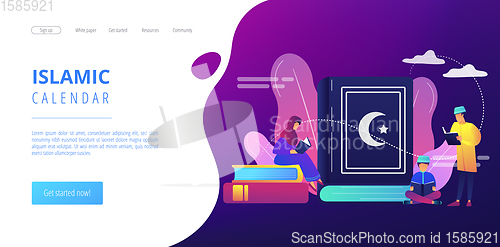 Image of Islam concept landing page.