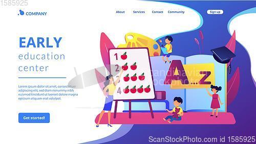 Image of Early education concept landing page