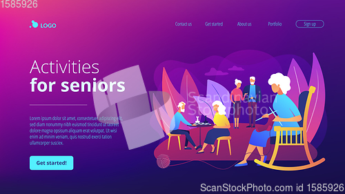 Image of Activities for seniors concept landing page