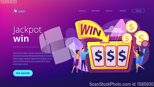 Image of Slot machine concept landing page.