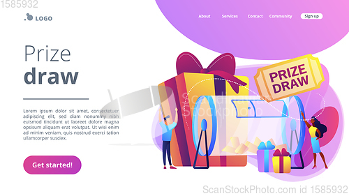 Image of Prize draw concept landing page.