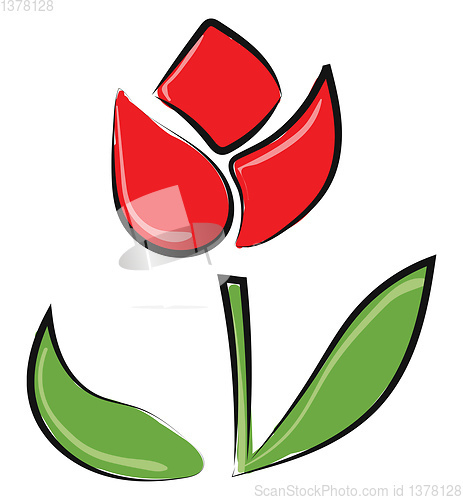 Image of Tulip icon, vector or color illustration.