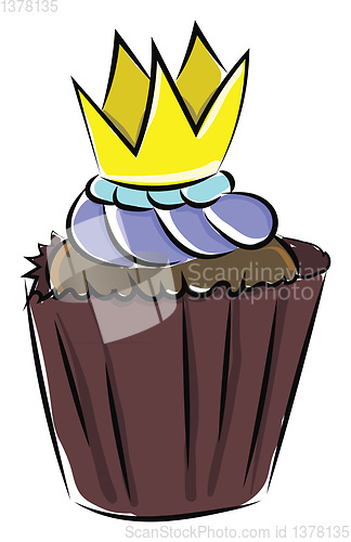 Image of Image of cupcake with a crown - cupcake with crow like toping, v