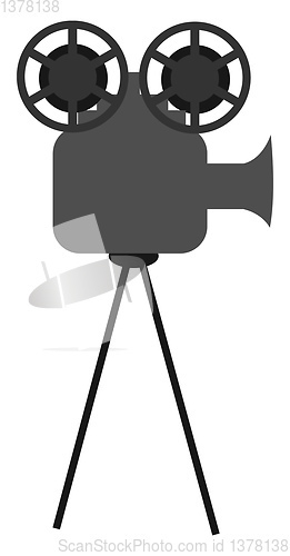 Image of Image of video camera, vector or color illustration.