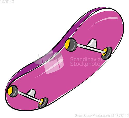 Image of Skateboard bottom, vector or color illustration.