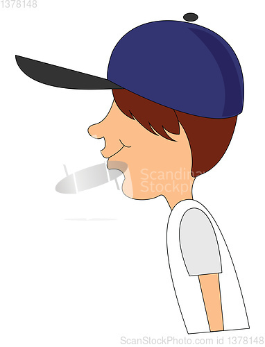Image of Purple cap, vector or color illustration.