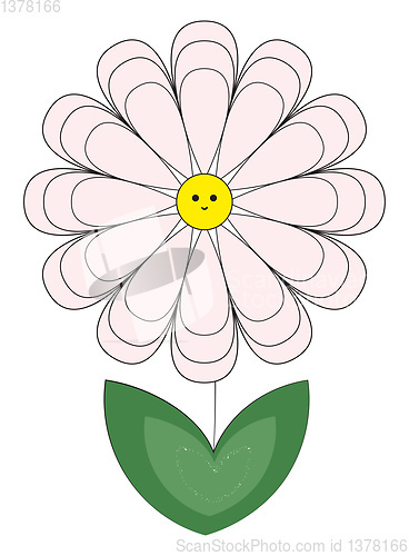 Image of Flower smell, vector or color illustration.