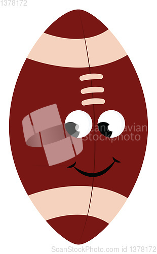 Image of Rugby ball, vector or color illustration.