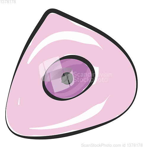 Image of Pink eraser, vector or color illustration.