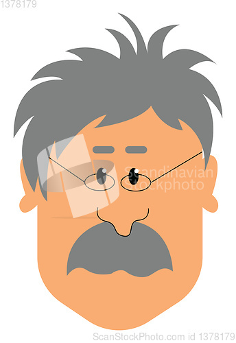 Image of A old man, vector or color illustration.