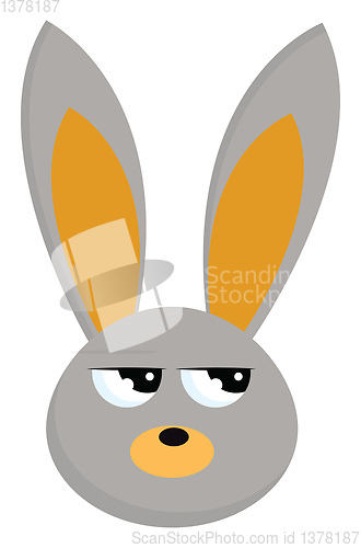 Image of Image of angry rabbit, vector or color illustration.