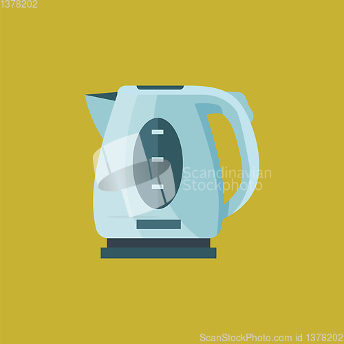 Image of Electric tea pot, vector or color illustration.