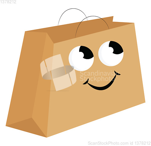 Image of Image of bag, vector or color illustration.