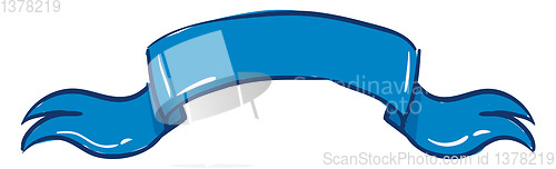 Image of Image of blue ribbon, vector or color illustration.