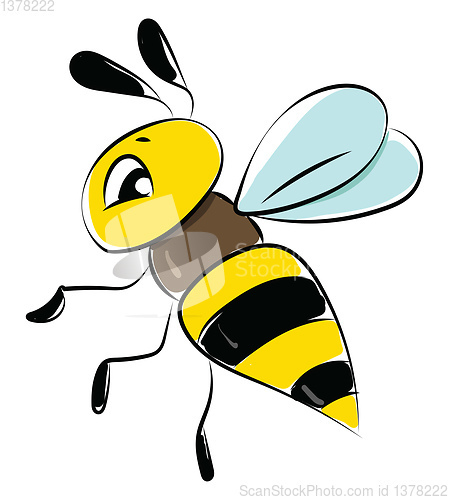 Image of Image of bee, vector or color illustration.