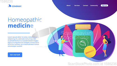 Image of Homeopathy concept landing page