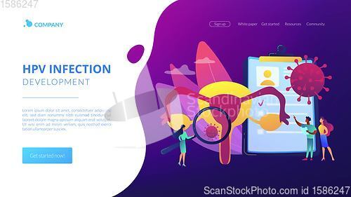 Image of Human papillomavirus HPV concept landing pageation