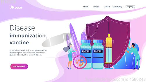 Image of Vaccination program concept landing page.