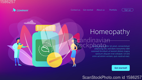 Image of Homeopathy concept landing page