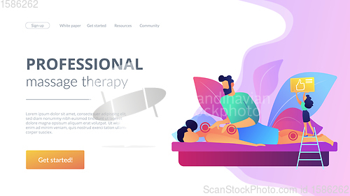 Image of Professional massage therapy concept landing page