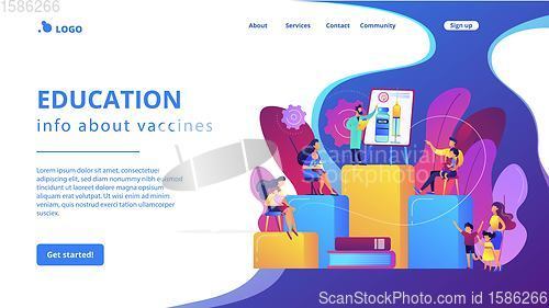 Image of Immunization education concept landing page.