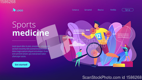 Image of Sports medicine concept landing page.