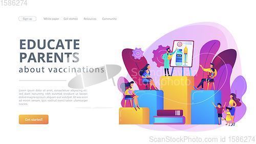 Image of Immunization education concept landing page.