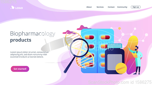 Image of Biopharmacology products concept landing page.