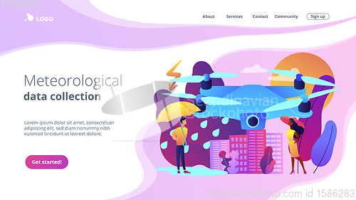 Image of Meteorology drones concept landing page.