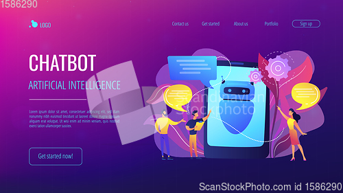 Image of Chatbot AIconcept landing page.