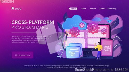 Image of Cross-platform programming concept landing page.