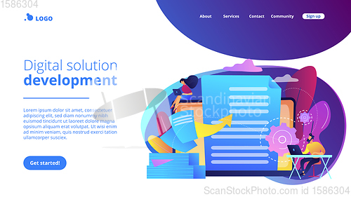 Image of Digital transformation concept landing page.