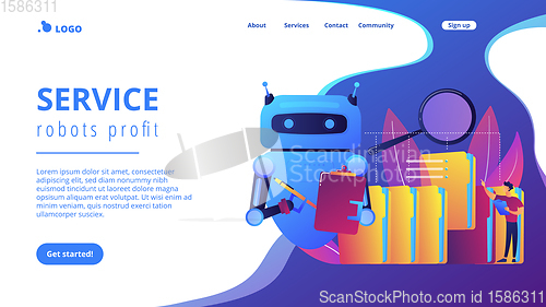 Image of Robotic process automation concept landing page.