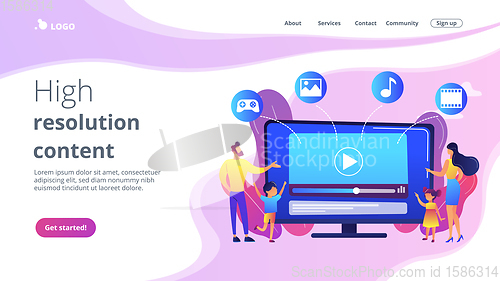 Image of SmartTV content concept landing page.