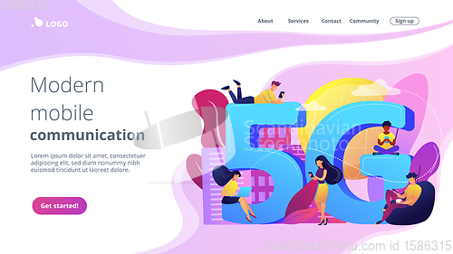 Image of 5g network concept landing page.