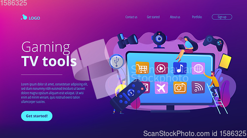 Image of Smart TV accessories concept landing page.