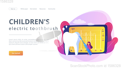 Image of Children\'s electric toothbrush concept landing page