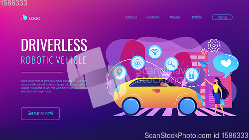 Image of Autonomous car concept landing page.