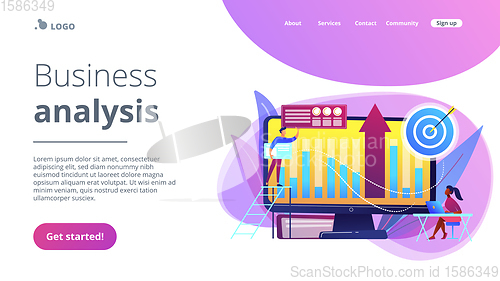 Image of Business Intelligence concept landing page.