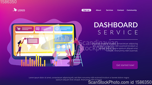 Image of Dashboard service concept landing page.