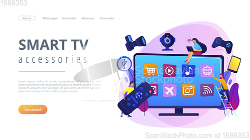 Image of Smart TV accessories concept landing page.