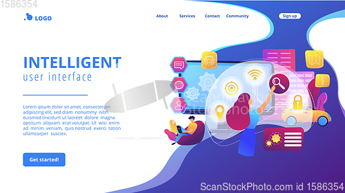 Image of Intelligent interface concept landing page