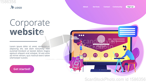 Image of Corporate website concept landing page.