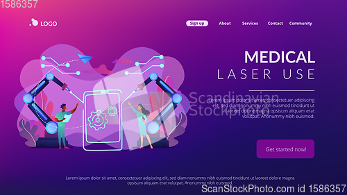 Image of Laser technologies concept landing page.