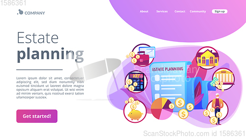 Image of Estate planning concept landing page
