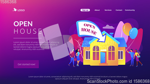 Image of Open house concept landing page.