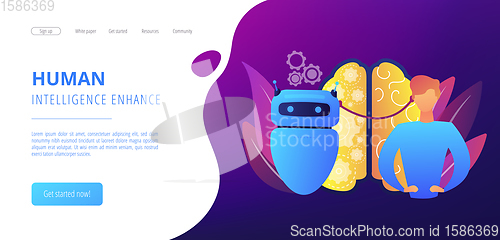Image of Augmented intelligence concept landing page.