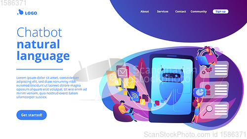 Image of Natural language processing concept landing page.