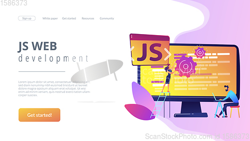 Image of JavaScript concept landing page.