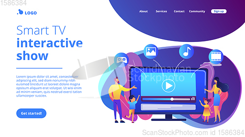 Image of SmartTV content concept landing page.